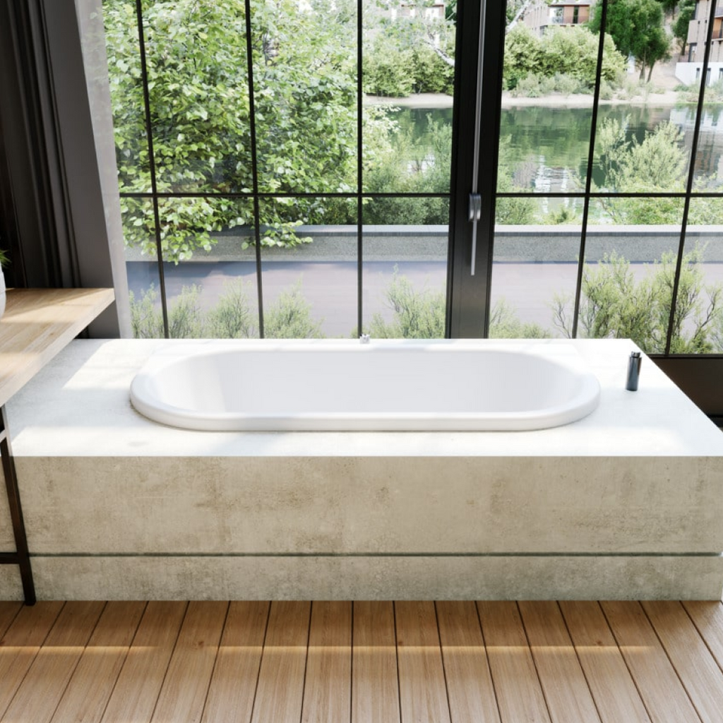 Kaldewei Centro Duo 2 1800 Built-In Bath with Overflow - Includes Leg Kit - 01-135-06 + 01-5032K