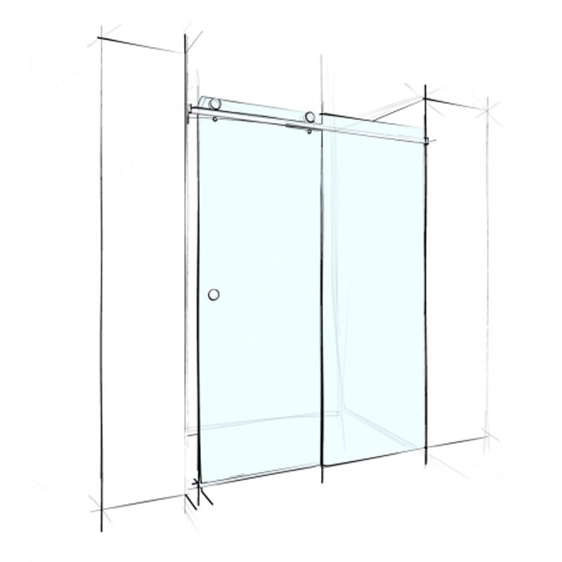 Wet Design Custom Frameless Sliding Wall-To-Wall