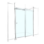 Wet Design Custom Frameless Sliding Wall-To-Wall