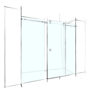 Wet Design Custom Frameless Sliding Wall-To-Wall
