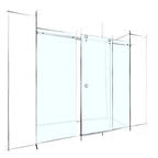 Wet Design Custom Frameless Sliding Wall-To-Wall