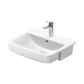 Duravit No.1 550 Semi-Recessed Basin with Overflow - 1TH Gloss Alpine White 03765500002-P