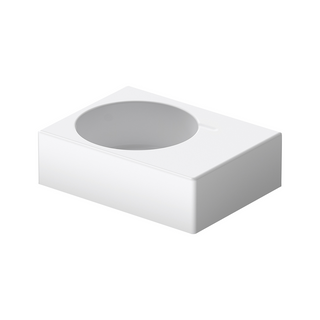 Duravit Scola 615 Wall Hung Basin with Overflow - Left Hand Bowl Gloss Alpine White 0684600000-P