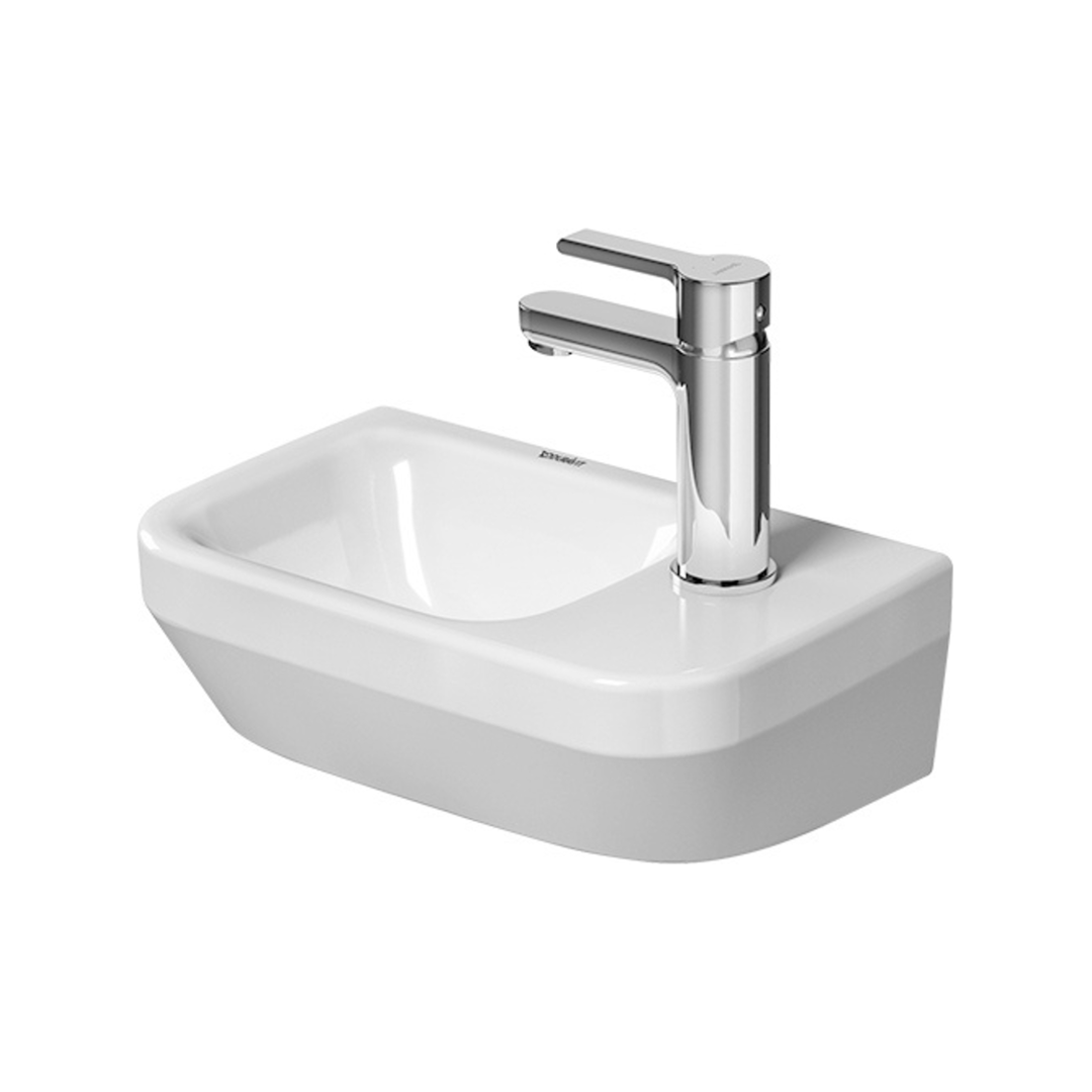Duravit No.1 360 Wall Hung Basin with Overflow - 1TH Gloss Alpine White 07453600412-P