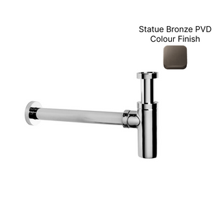 Brodware Round Bottle Trap with 32/40mm PVC Adapter - Statue Bronze PVD 1.7034.02.0.61