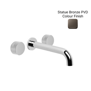 Brodware Halo X Wall Set with Knurled Handles - Statue Bronze PVD 1.9506.00.7.61
