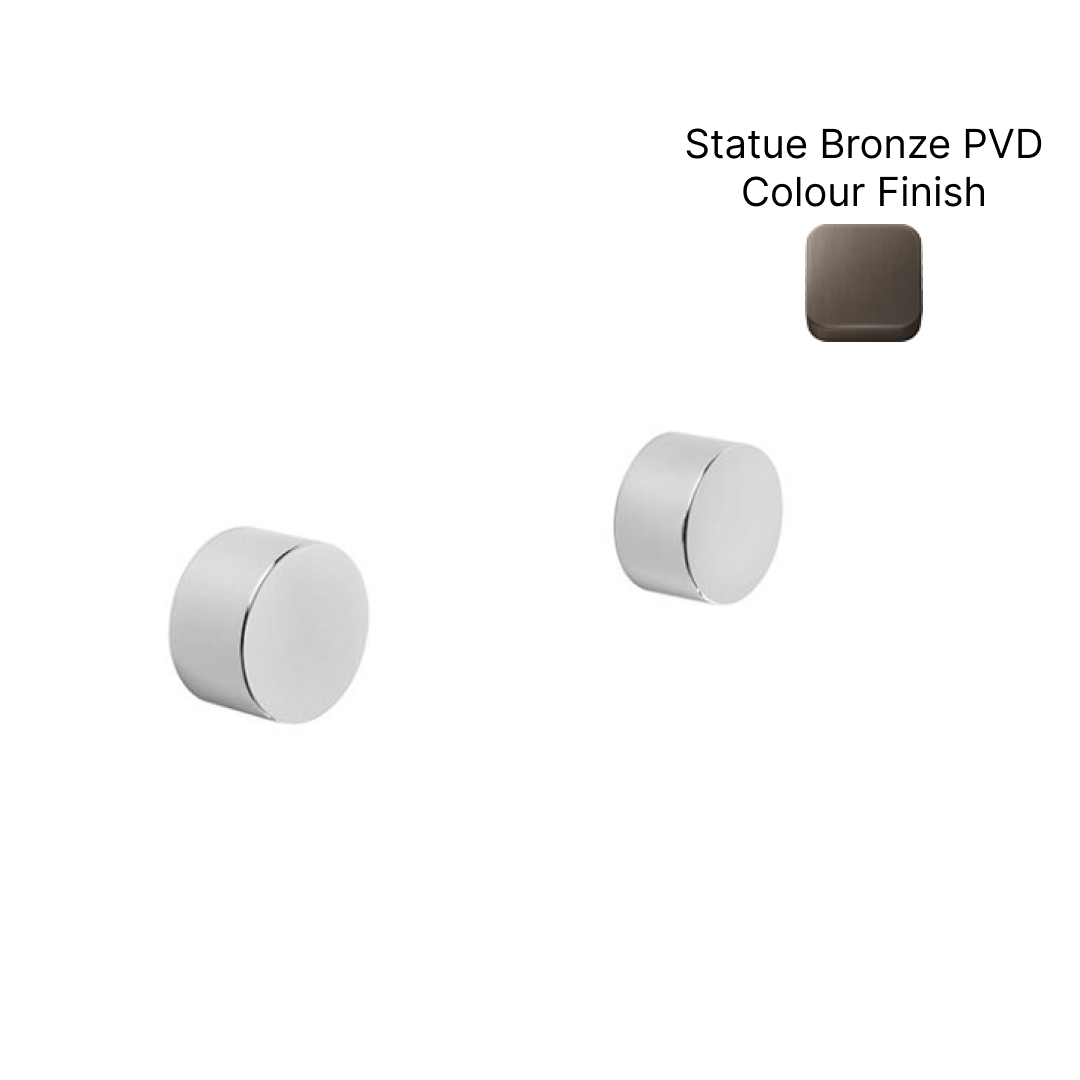 Brodware Halo X Wall Taps with Knurled Handles - Statue Bronze PVD 1.9549.00.7.61