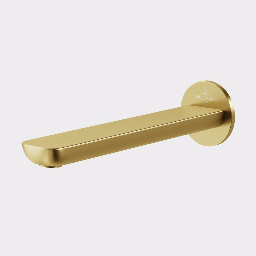 Villeroy & Boch O.Novo Bath Spout - Brushed Gold 1040885B