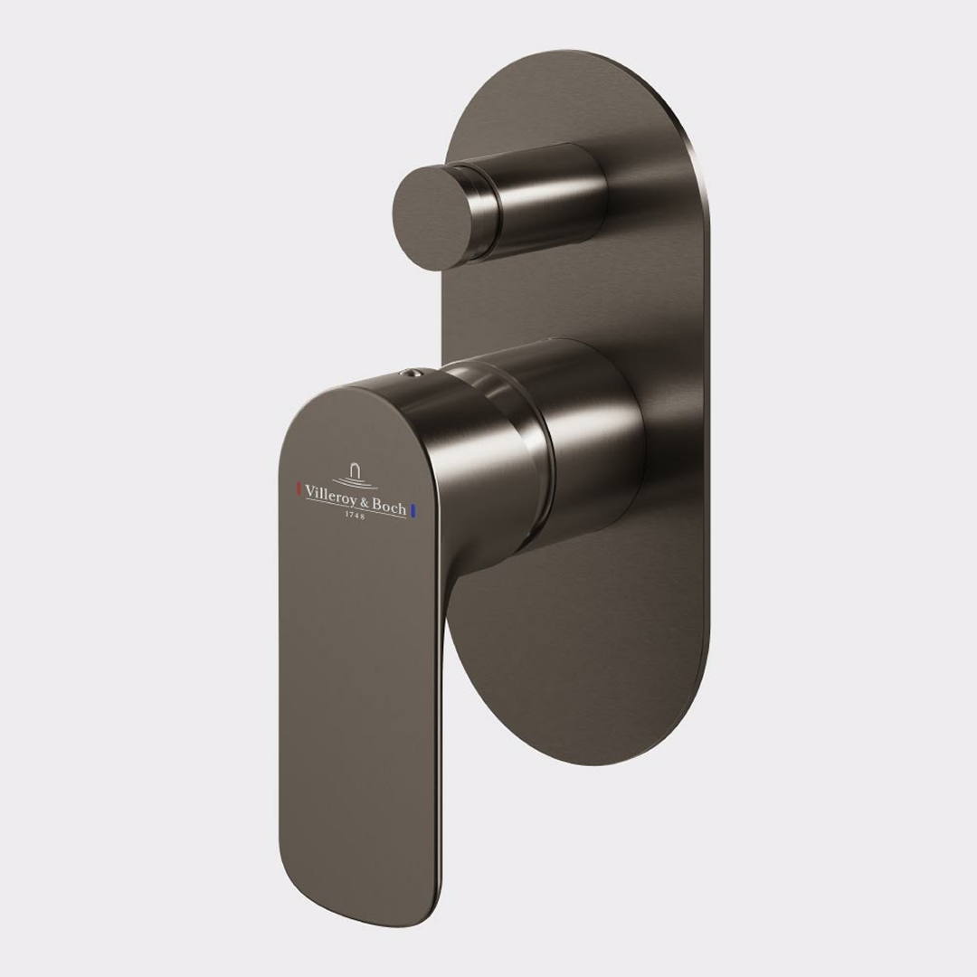 Villeroy & Boch O.Novo Diverter Mixer (Trim Kit Only) - Gun Metal 1041690B