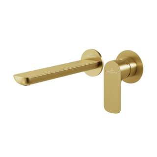 Villeroy & Boch O.Novo Wall Mounted Basin Mixer Set (Includes In-Wall Body) - LF Brushed Gold - 1044585B + 8733500