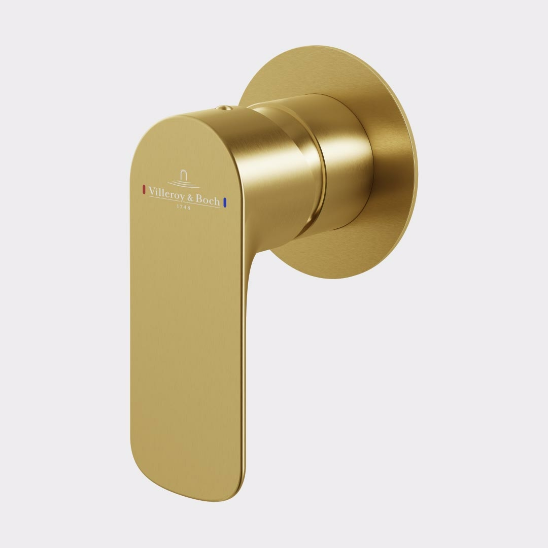 Villeroy & Boch O.Novo Wall Mixer - Brushed Gold 1047585B