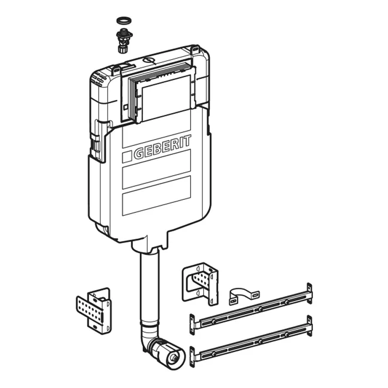Geberit Sigma 8 4 Stars Concealed In-Wall Cistern, 4.5/3 Litres - 109.795.00.1