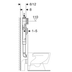 Geberit Sigma 8 4 Stars Concealed In-Wall Cistern, 4.5/3 Litres - 109.795.00.1