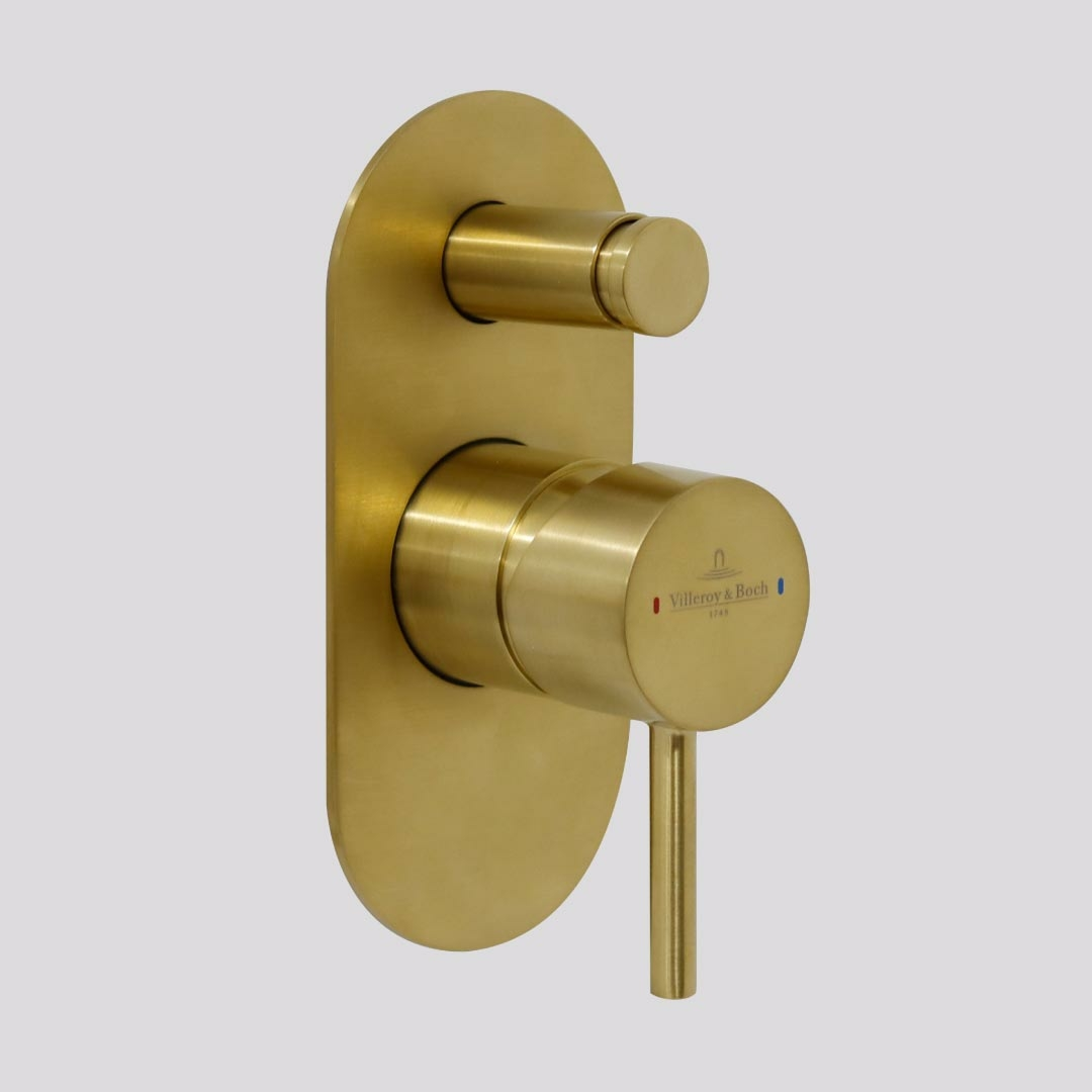Villeroy & Boch Vita Diverter Mixer (Trim Kit Only) - LF Brushed Gold 1101685B
