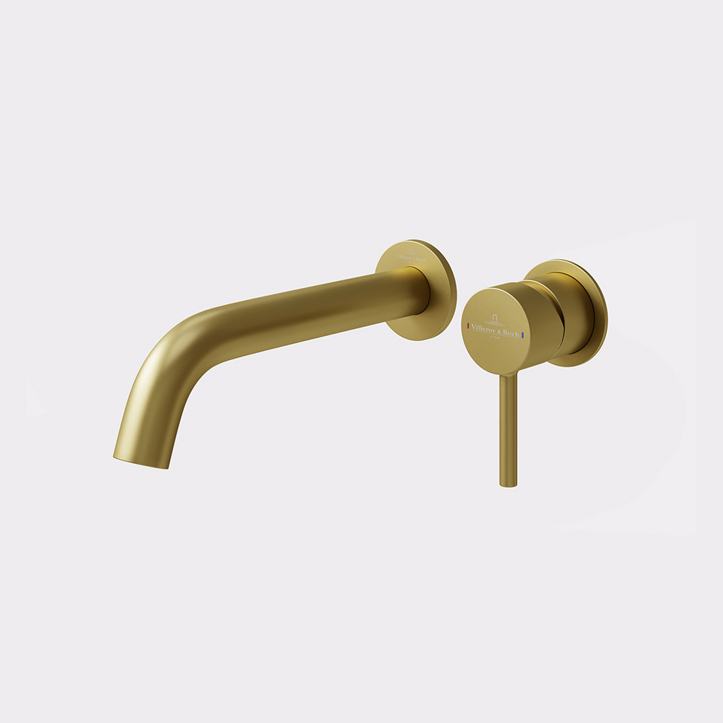 Villeroy & Boch Vita 25 Wall Basin Mixer (Trim Kit Only) - LF Brushed Gold 1102585B