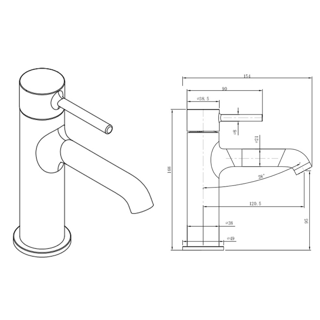 Villeroy & Boch Vita Basin Mixer - LF Chrome 1103561