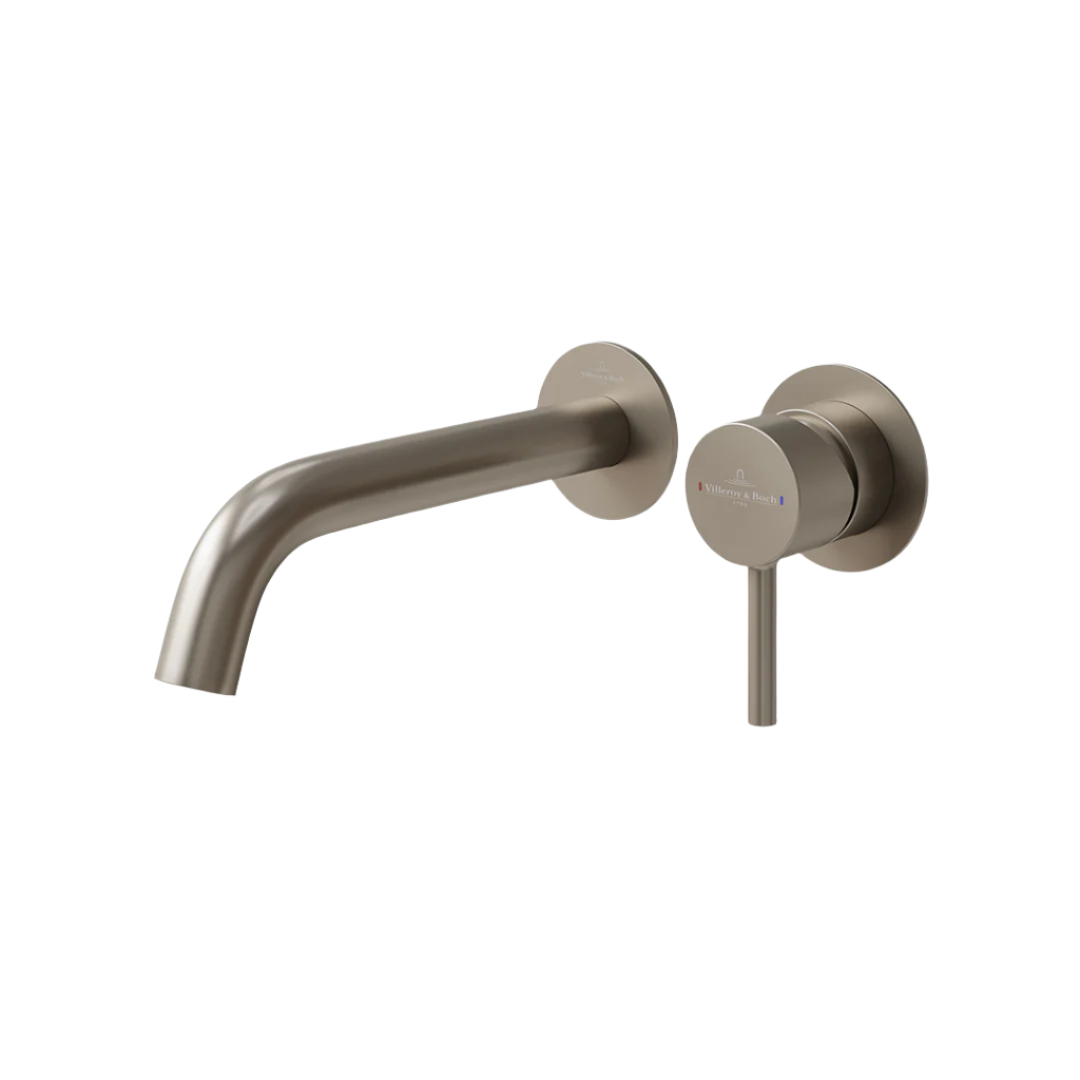 Villeroy & Boch Vita 35 Wall Basin/Bath Mixer Trim Kit - LF Brushed Nickel - 1104580B