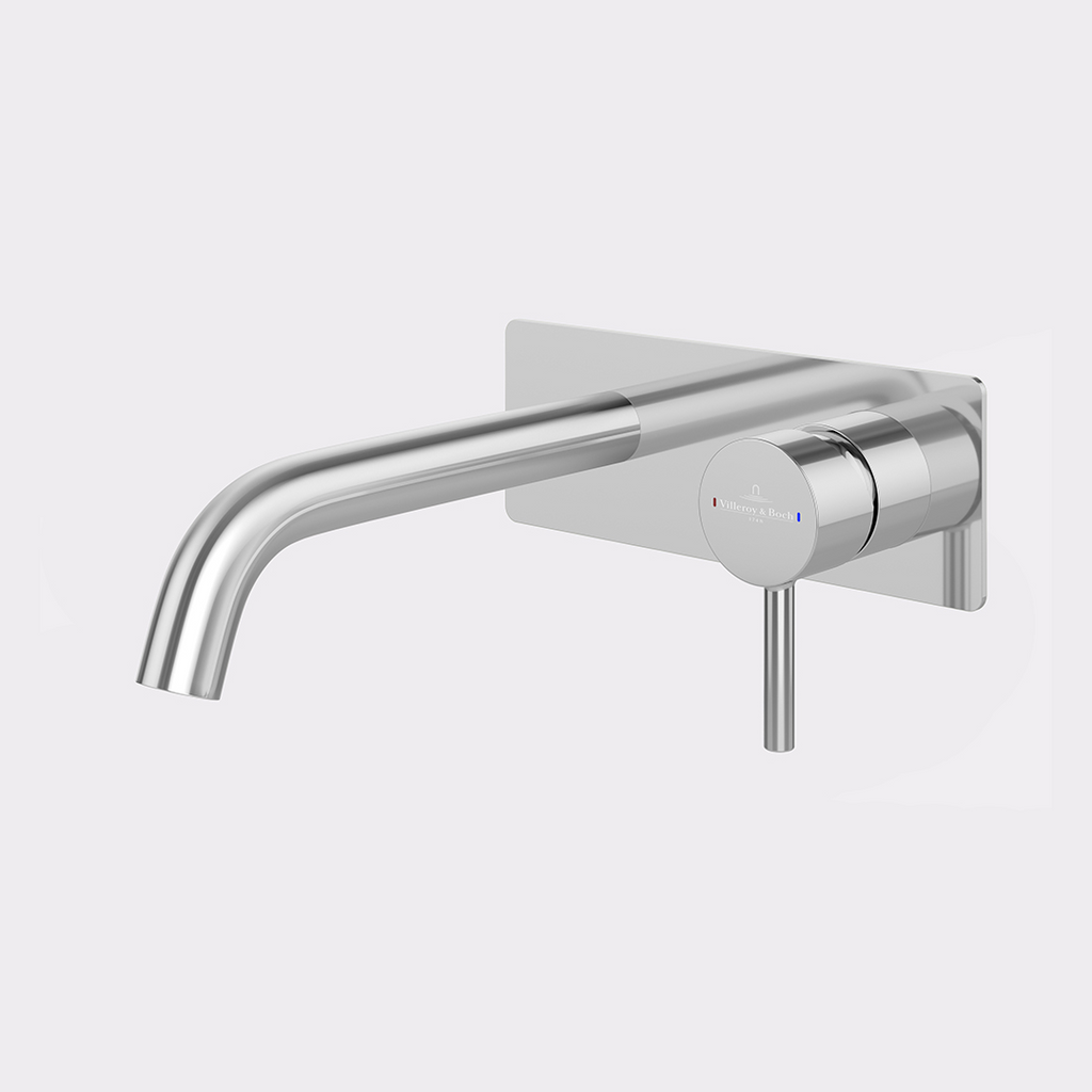 Villeroy & Boch Vita 35 Rectangular Wall Basin/Bath Mixer (Trim Kit Only) - LF Chrome 1105061B