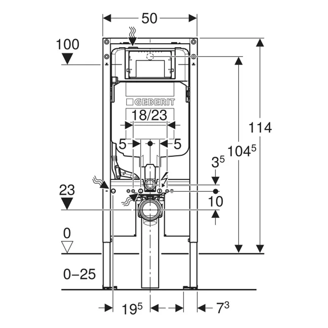 Geberit Duofix Frame with Sigma Concealed Cistern - 111.697.00.2