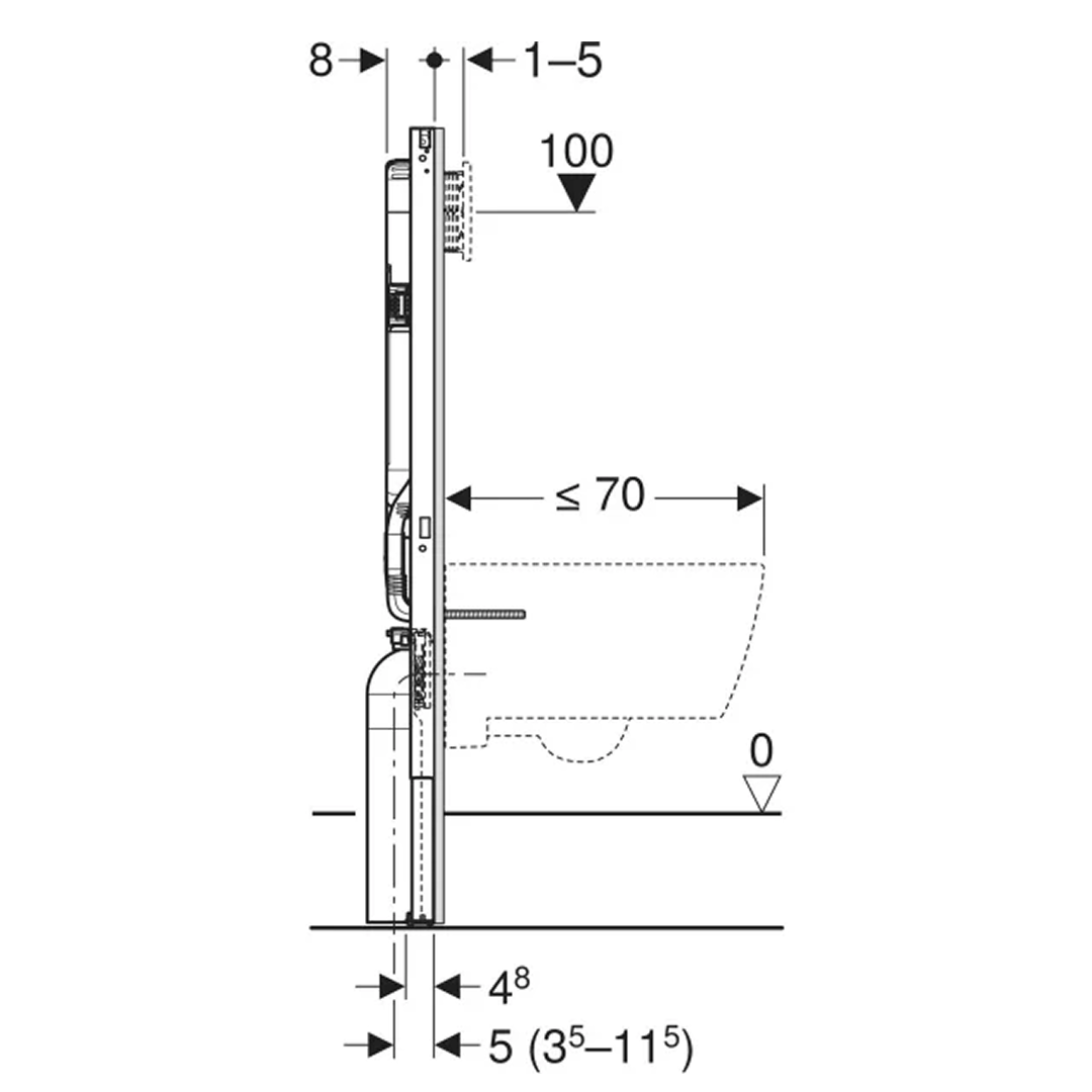 Geberit Duofix Frame with Sigma Concealed Cistern - 111.697.00.2