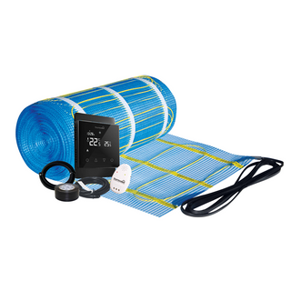Thermonet 150W/m² 10m² Undertile Heating Kit with Black Thermostat - 111520TB