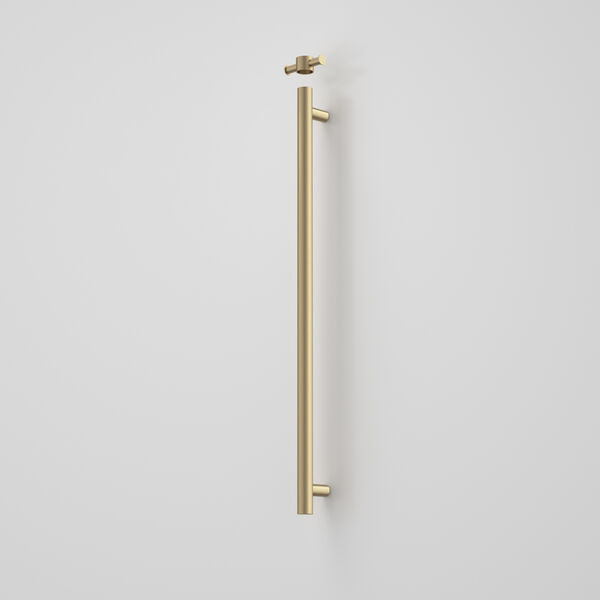 Caroma Liano II 12V 900mm Vertical Heated Towel Rail - Brushed Brass - 11225050BB