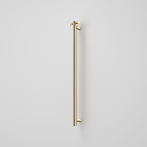 Caroma Liano II 12V 900mm Vertical Heated Towel Rail - Brushed Brass - 11225050BB