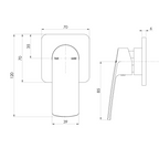 Phoenix Mekko SwitchMix Shower Wall Mixer (Trim Kit Only) - LF Brushed Carbon - 115-2805-31-1
