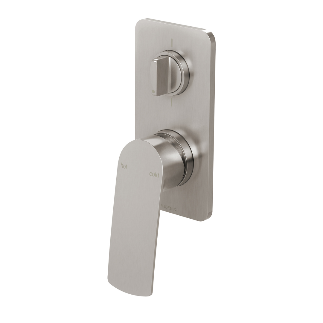 Phoenix Mekko SwitchMix Shower / Bath Diverter Mixer (Trim Kit Only) - LF Brushed Nickel - 115-2940-40-1