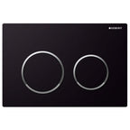 Geberit Kappa 21 Flush Button Chrome - Black, Chrome Trim - 115.240.KM.1