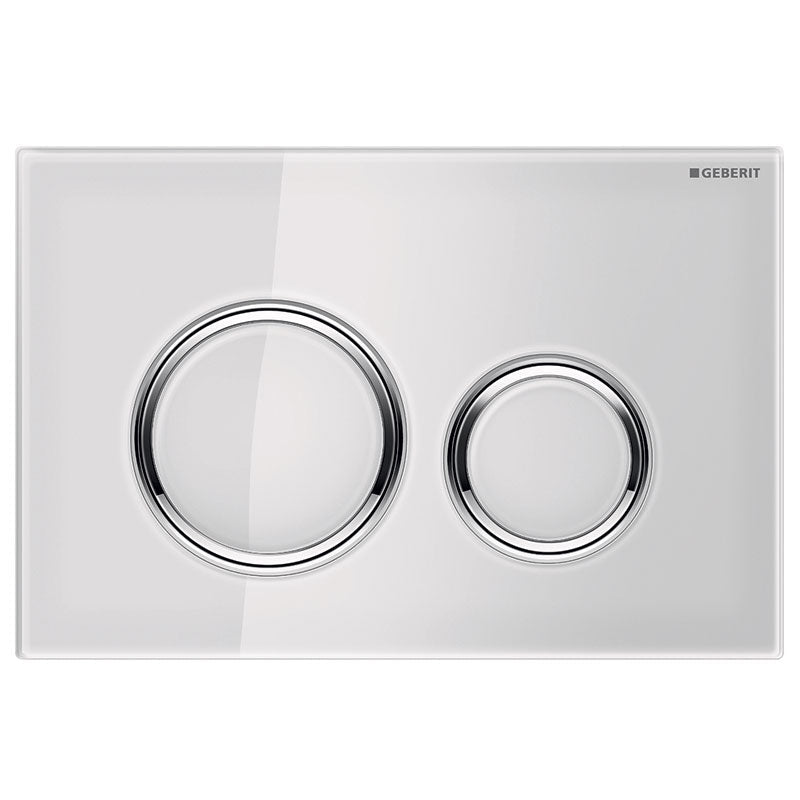 Geberit Sigma 21  Flush Button - White, Chrome Trim
