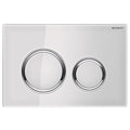Geberit Sigma 21  Flush Button - White, Chrome Trim
