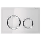 Geberit Sigma 21  Flush Button - White, Chrome Trim
