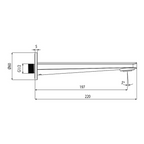 Villeroy & Boch O.Novo Style Bath Spout - LF Brushed Nickel 1160880B