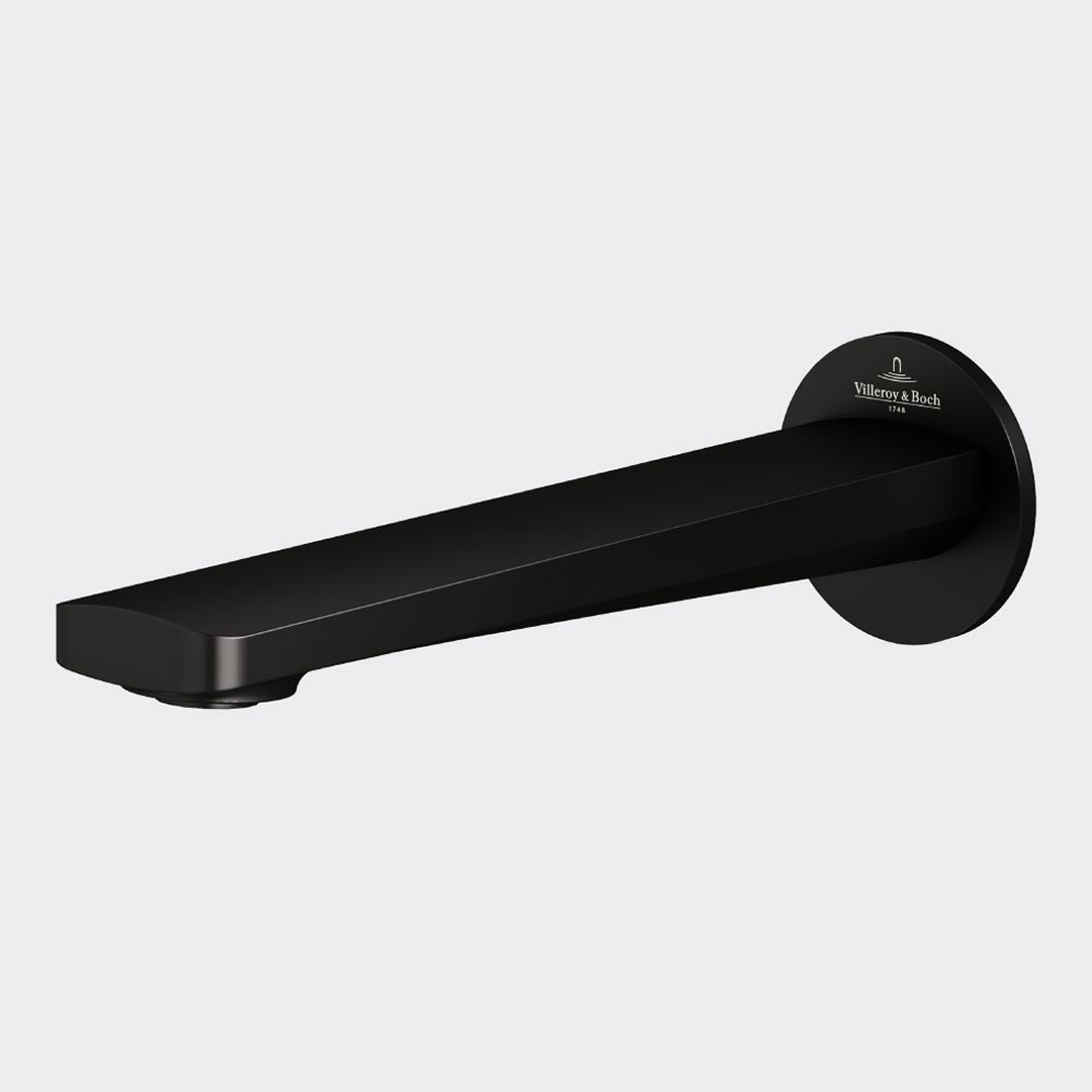 Villeroy & Boch O.Novo Style Bath Spout - LF Matte Black 1160895B