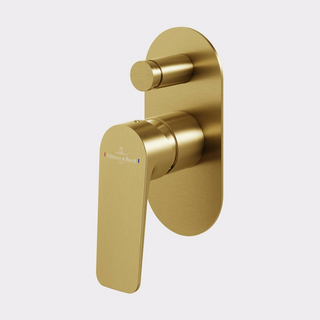 Villeroy & Boch O.Novo Style Diverter Mixer (Trim Kit Only) - Brushed Gold 1161685B