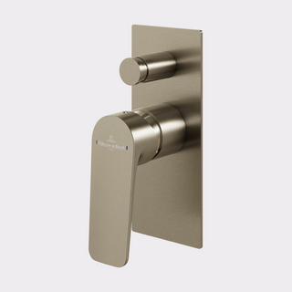 Villeroy & Boch O.Novo Style Rectangular Diverter Mixer (Trim Kit Only) - Brushed Nickel 1162080B