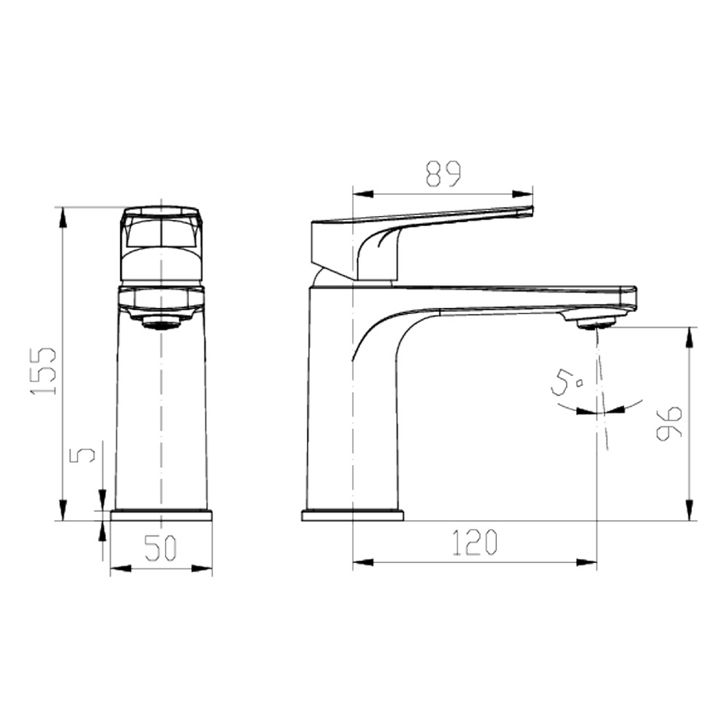 Villeroy & Boch O.Novo Style Basin Mixer - LF Brushed Nickel 1163580