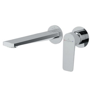Villeroy & Boch O.Novo Style Wall Mounted Basin Mixer Set (Includes In-Wall Body) - LF Chrome - 1164561B + 8733500