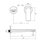 Villeroy & Boch O.Novo Style Wall Mounted Basin Mixer Set (Includes In-Wall Body) - LF Chrome - 1164561B + 8733500