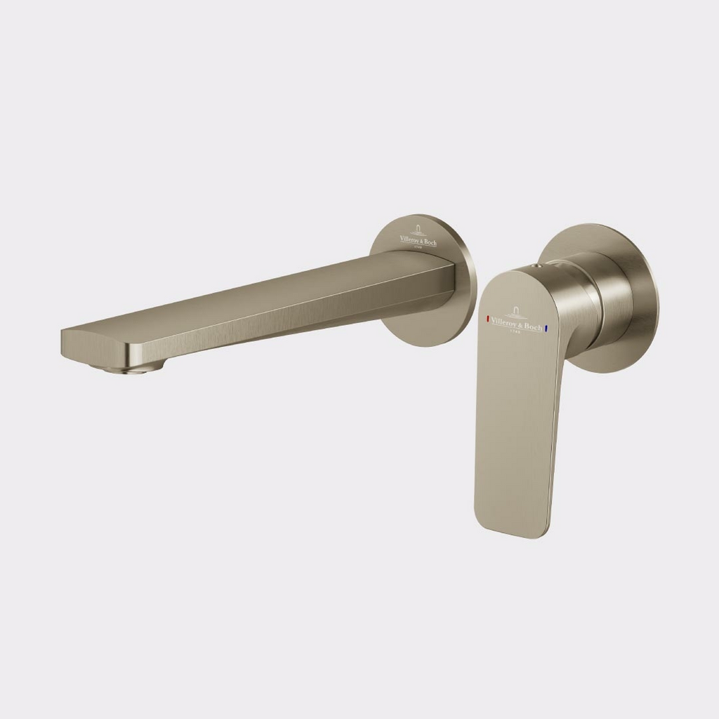 Villeroy & Boch O.Novo Style Wall Basin Mixer (Trim Kit Only) - LF Brushed Nickel 1164580B