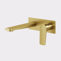 Villeroy & Boch O.Novo Style Rectangular Wall Basin Mixer (Trim Kit Only) - LF Brushed Gold 1165085B