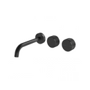 Phoenix Axia 180mm Wall Basin/Bath Curved Outlet Hostess Tap Set - Matte Black