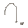 Phoenix Axia 220mm Hob Sink Mixer Gooseneck Set - LF Brushed Nickel - 117-7550-40-1