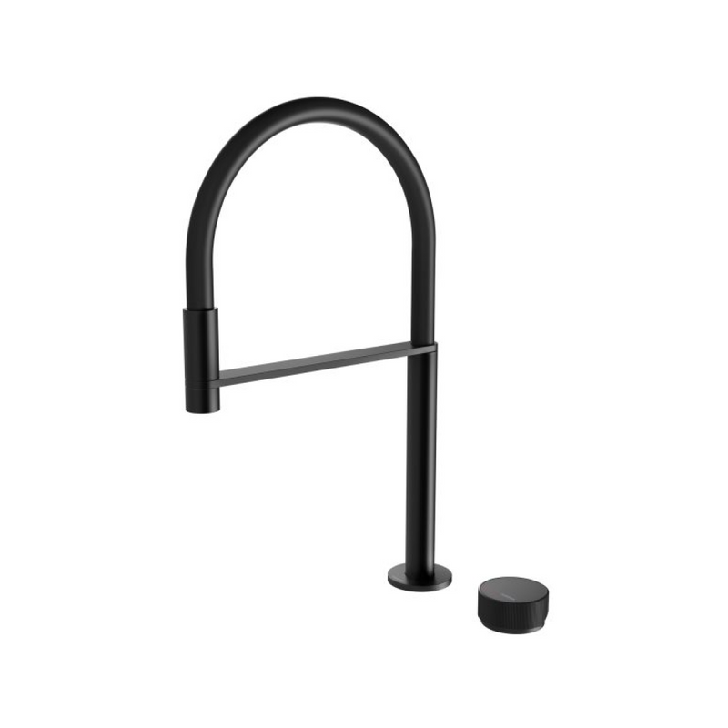 Phoenix Axia 230mm Hob Flexible Hose Sink Mixer Set - Matte Black