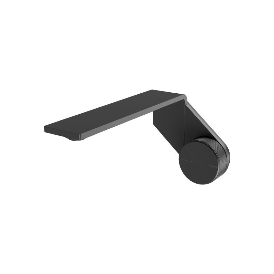 Phoenix Axia 200mm Wall Basin/Bath Mixer Set - Matte Black - 117-7810-10