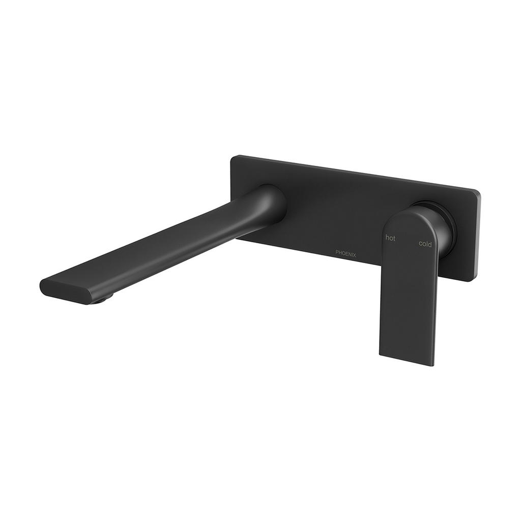 Phoenix Teel SwtichMix Wall Basin/Bath Mixer Set 200mm (Includes In-Wall Body) - LF Matte Black 118-2810-10-1