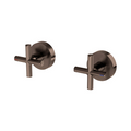 Phoenix Vivid Slimline Plus Wall Top Assemblies (15mm Extended Spindles) - Brushed Bronze