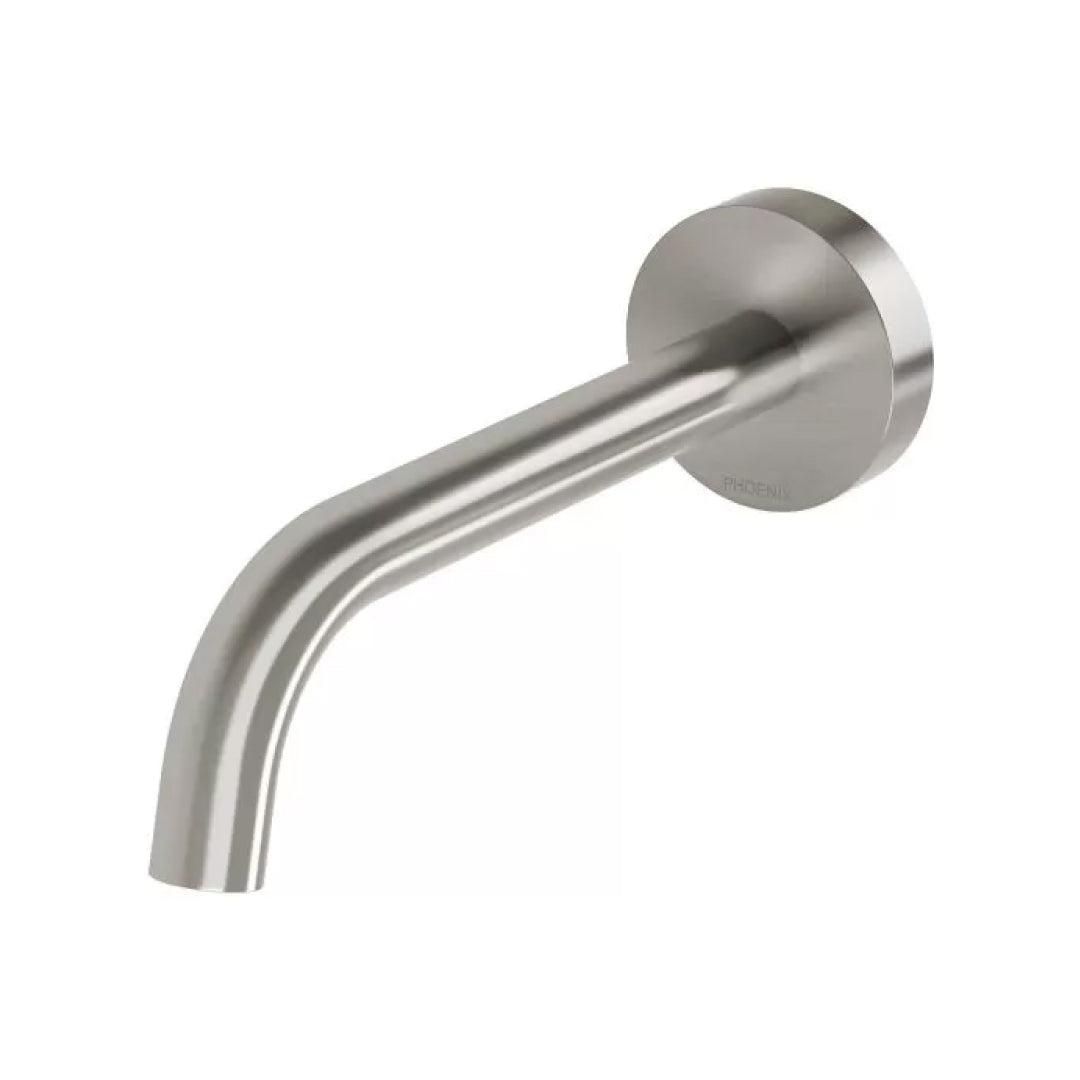 Phoenix Vivid Slimline Plus Wall Basin/Bath Outlet 180mm - LF Brushed Nickel - 119-0810-40-1
