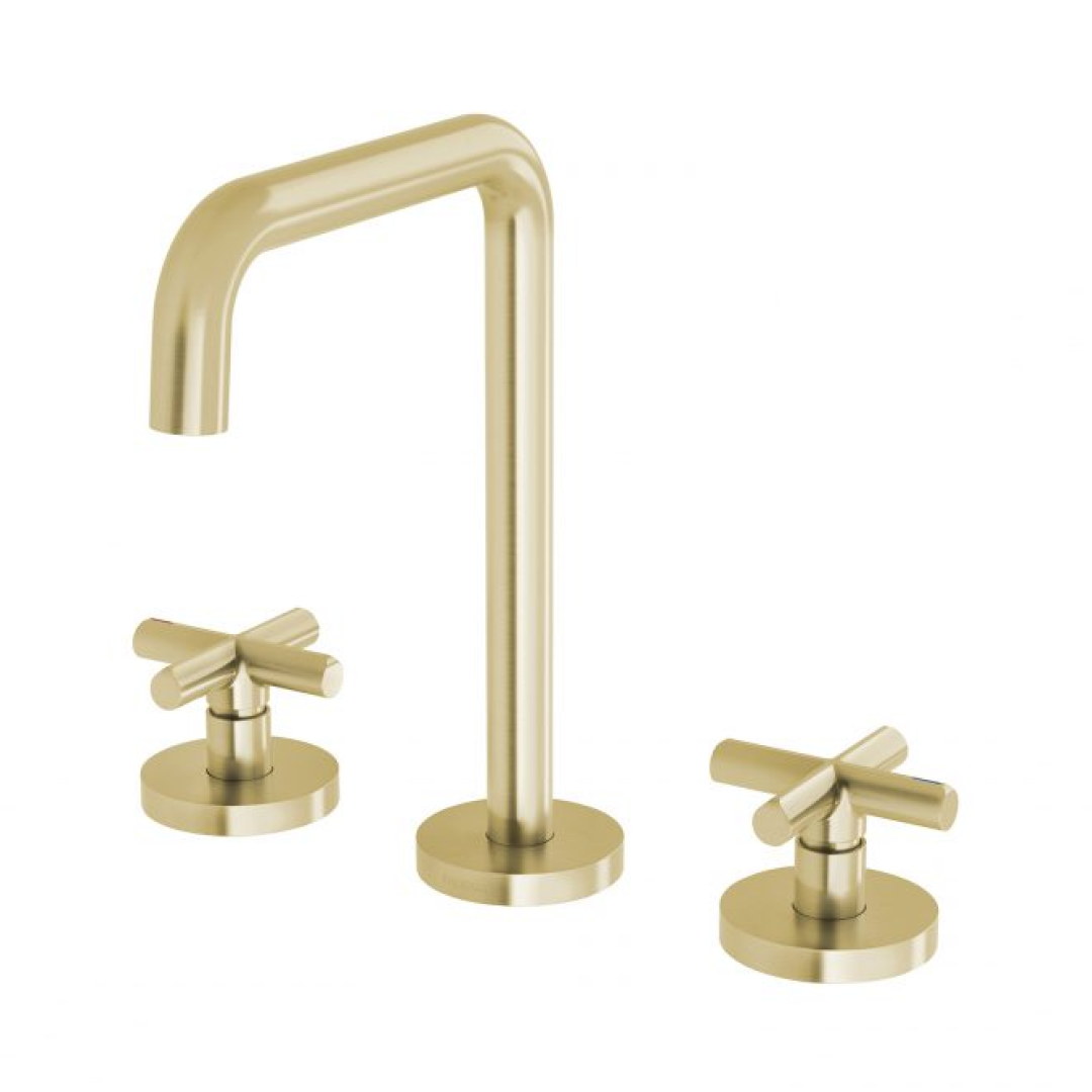 Phoenix Vivid Slimline Plus Basin Tap Set - LF Brushed Gold - 119-1000-12-1